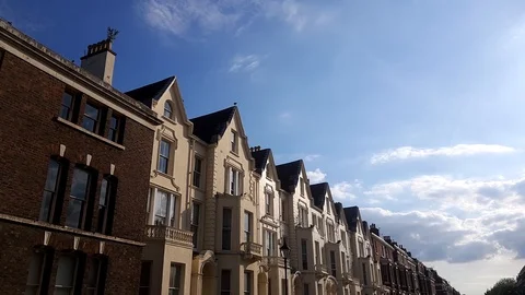 Typical residential development in Liverpool Stock Footage 119482851