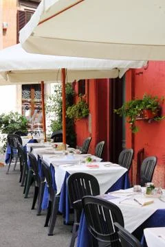 Typical restaurant in Rome Stock Photos