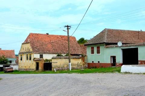 Typical rural landscape in Barcut, Bekokten, Brekolten, Transylvania, Romania Stock Photos