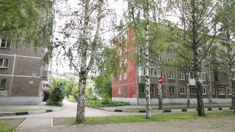 Typical Russian apartments - pan Stock Footage 78716580