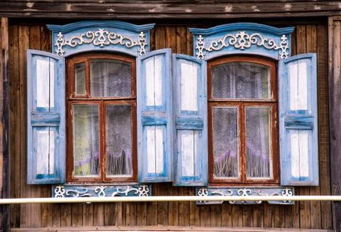 Typical russian house Stock-Fotos