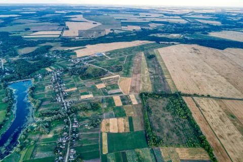 Typical Russian plain landscape. Stock Photos