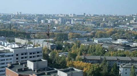 A typical Russian town in the summer Stock Footage 65520132