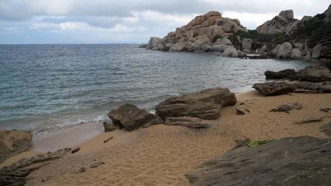 Typical Sardinian beach Stock Footage 97118111