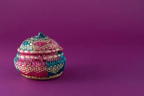 Typical sardinian wicker basket Stock Photos