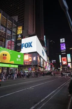 A Typical scene at Time square NYC Stock Photos