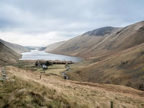 Typical Scottish landscape in winter Stock Photos