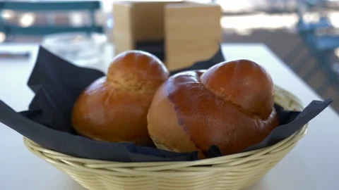 Typical Sicilian dessert. Fresh homemade brioches. 库存影片 166317264