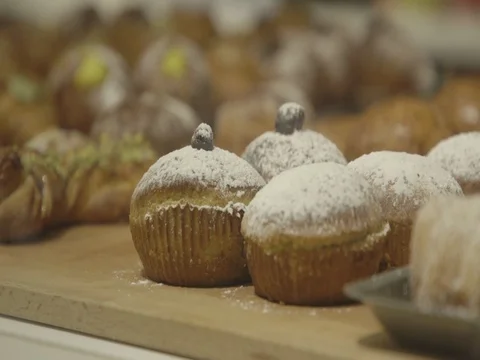 Typical Sicilian pastries Stock Footage 80757427