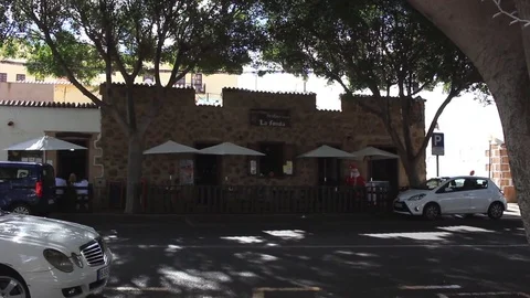 A typical Spanish bar at the side of street Stock Footage 85301356