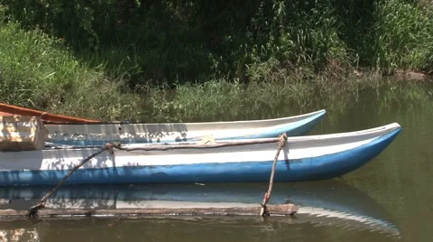 Typical Srilankan boat Stock Footage 2499836