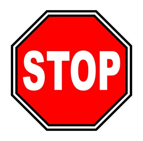 Typical Stop Sign Stock Illustration