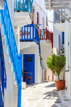 Typical street, Chora, Foto stock