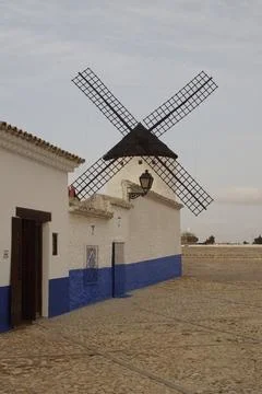 Typical streets of Campo de Criptana Stock Photos