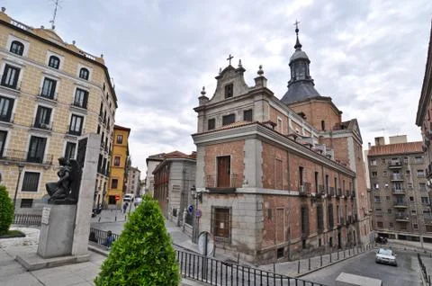 The typical streets in Madrid Spain Stock Photos