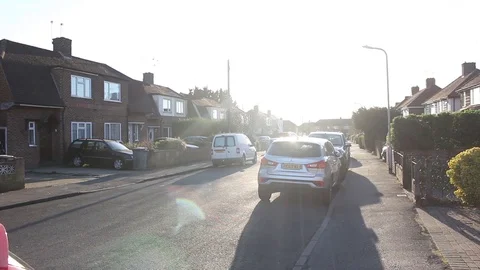 Typical streets of Reading 스톡 동영상 105133986