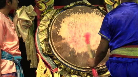 Typical Thai drumming, Phuket, Thailand Stock Footage 48983468