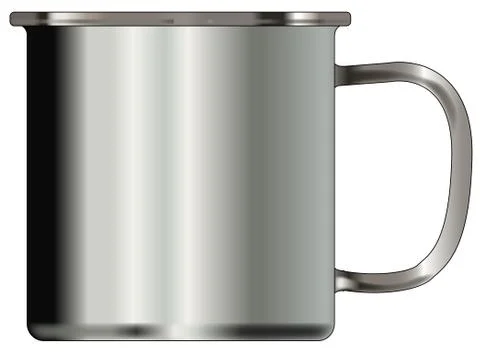 Typical Tin Cup Ilustração Stock