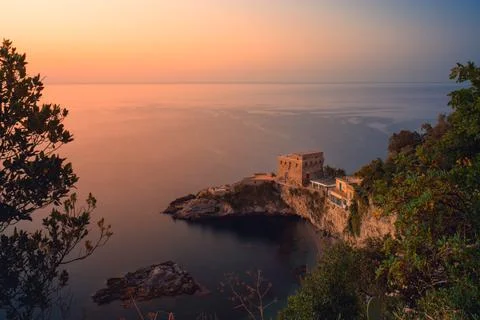 Typical tower of the Amalfi coast Stock Photos
