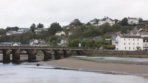 Typical town in England - Bideford, Devon Stock Footage 80962663