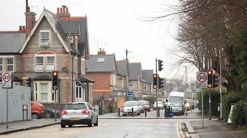 Typical town in England Stock Footage 106341755