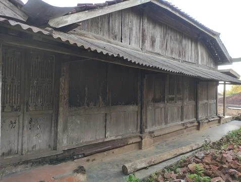 Typical traditional village house in Java Fotos Stock