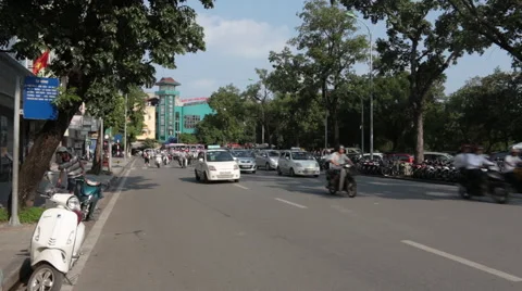 Typical Traffic in Hanoi Stock Footage 61399301
