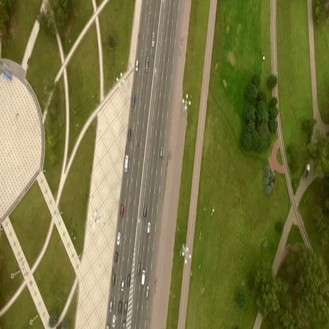 Typical traffic scene shot from the above Stock Footage 69736666