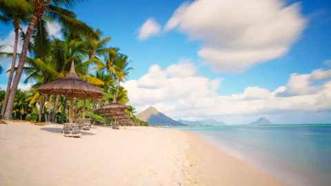 Typical tropical beach  Mauritius Photos