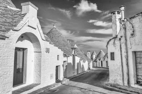 Typical trulli buildings in Alberobello, Apulia, Italy Stock Photos