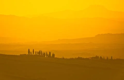 Typical tuscan landscape Stock Photos