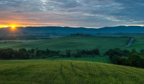 Typical tuscan landscape Stock Photos