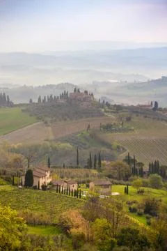 Typical Tuscan landscape Stock Photos
