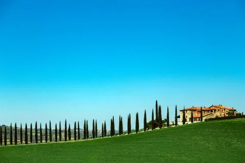 Typical Tuscan landscape Stock Photos