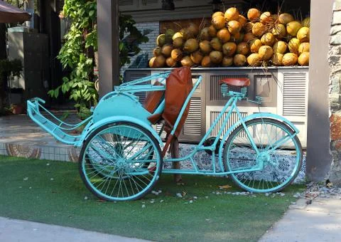 Typical vietnamese bicycle rickshaw Stock Photos