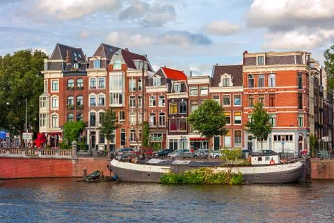 Typical view of Amsterdam, Netherlands. Stock Photos