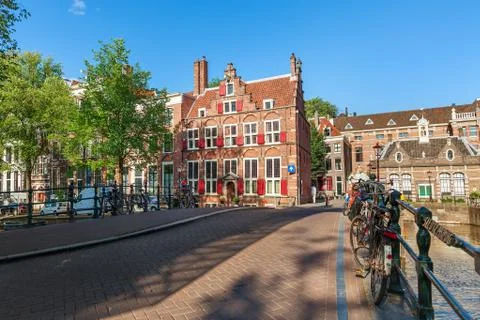 Typical view of Amsterdam. Stock Photos
