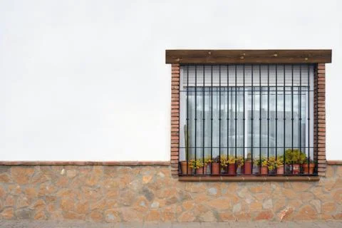 Typical window in a house Фото