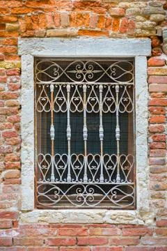 Typical window in Venice Stock Photos