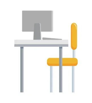 Typical Work Place. Strategic Management Concept Stock Illustration