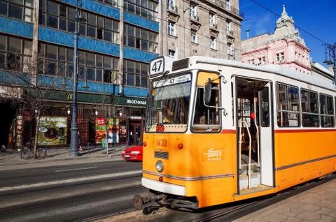Typical,tramway in budapest, Stock Photos
