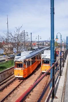Typical,tramway in budapest, Stock Photos