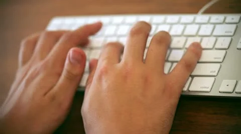 Typing 05b - keyboard timelapse Stock Footage 8909220