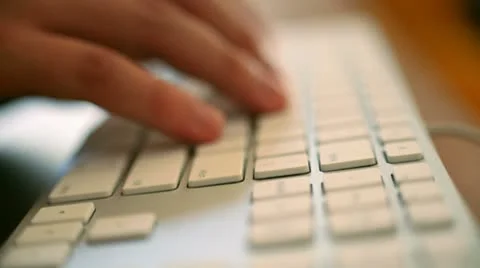 Typing 06 - profile rack focuses Stock Footage 8909132