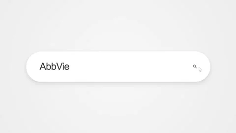 Typing AbbVie On Search Engine - Computer Screen Stock Footage 341051083