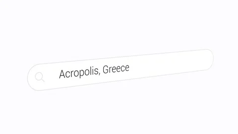 Typing Acropolis, Greece on the Search Engine 動画素材 252813623