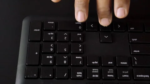 Typing on all arror key Stock Footage 320752598