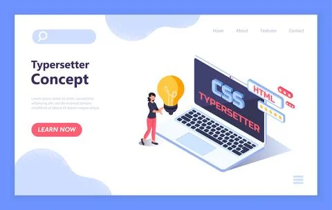 Typing and coding concept illustration. Vector illustration Illustrazione stock