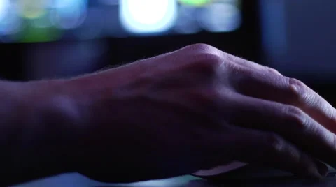 Typing and mouse from side Video stock 49583337