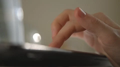 Typing and using touchpad, keyboard, laptop Stock Footage 46326364